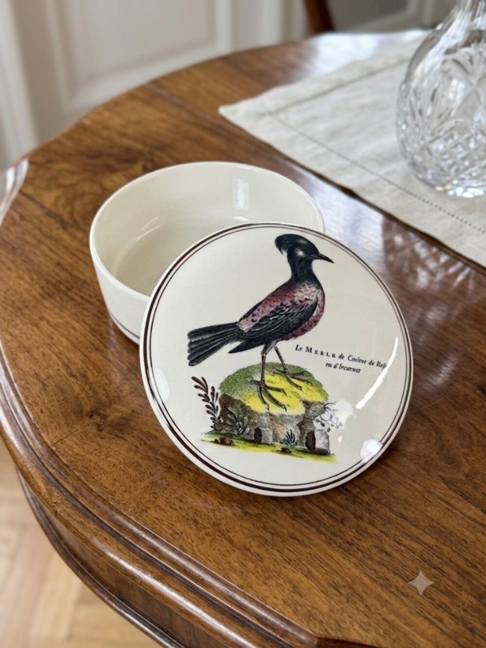 Villeroy & Boch Bird Porcelain Lidded Box Le Merle Rosy Starling Trinket Dish